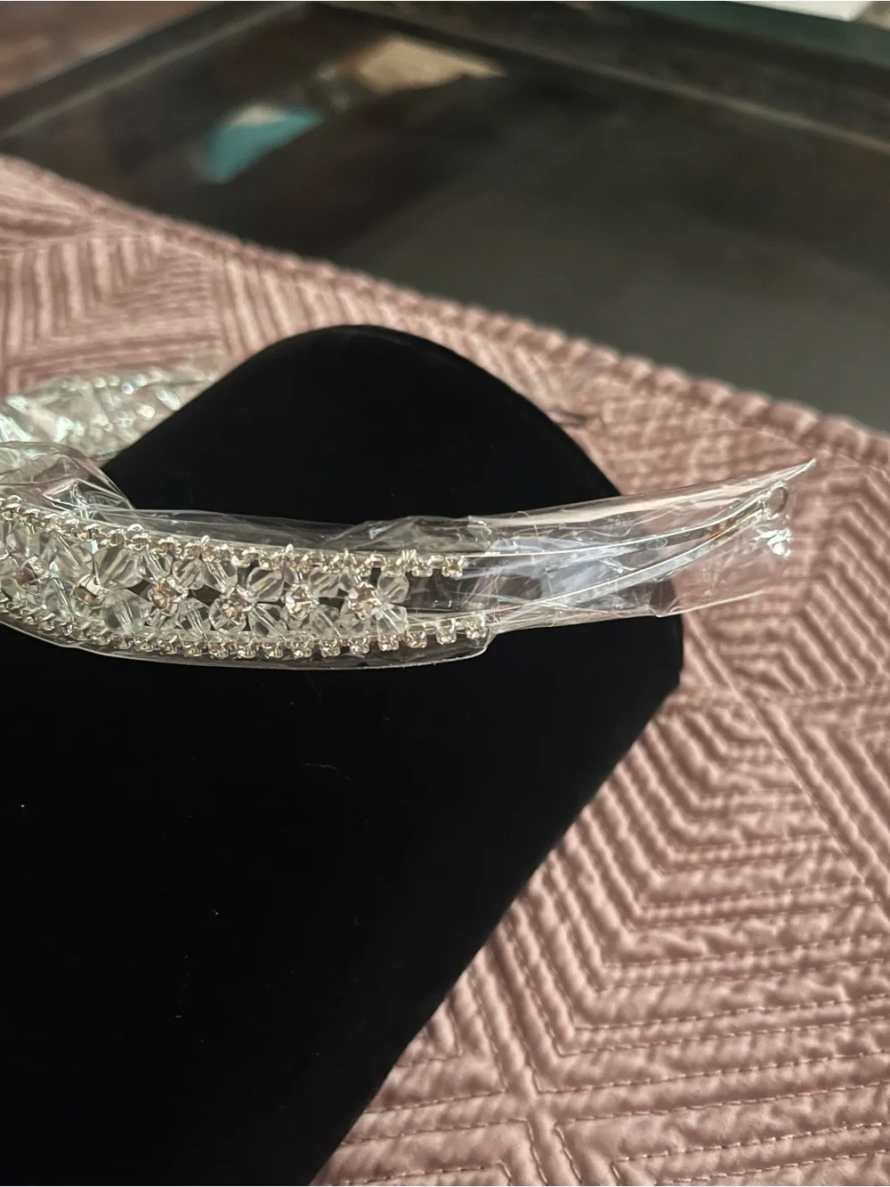 Crystal-Embellished Women's Headband - Clear/Silver